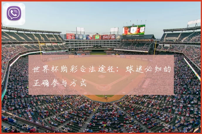 世界杯购彩合法途径:球迷必知的正确参与方式