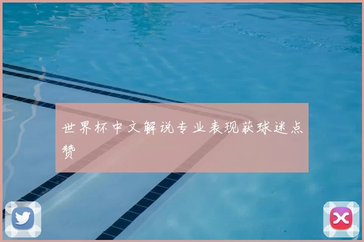 世界杯中文解说专业表现获球迷点赞